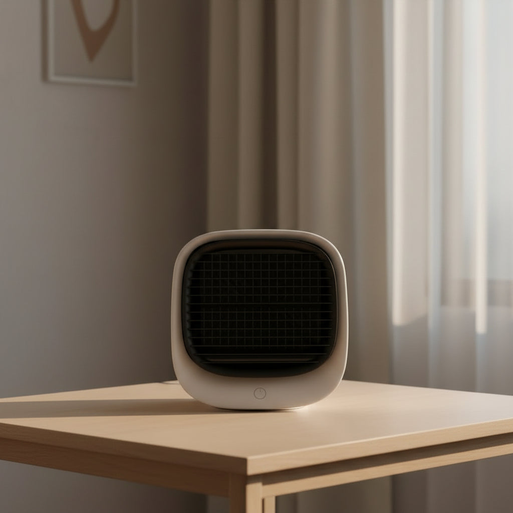 Mini climatiseur 2-en-1 avec humidificateur et lampe LED – alimentation USB