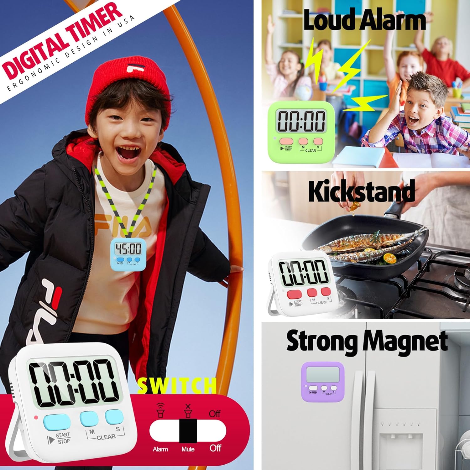 Pack de 2 Minuteries Numériques - KitchenTick