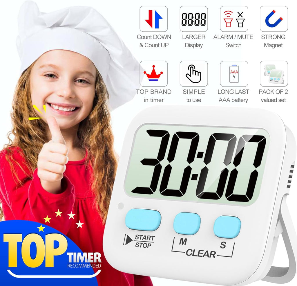 Pack de 2 Minuteries Numériques - KitchenTick