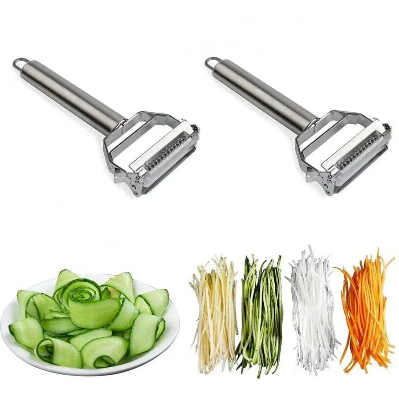 Râpe à légumes multifonction en acier inoxydable ultra-tranchante & coupe-julienne pour pommes de terre et carottes