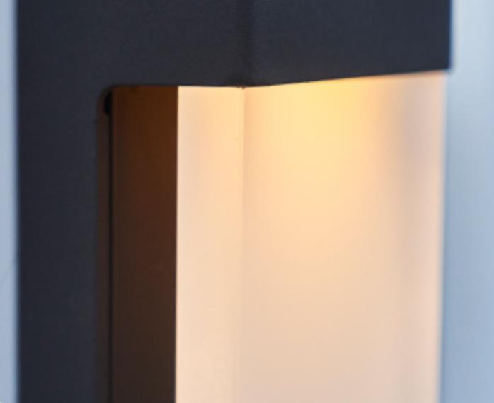 Applique murale solaire au design industriel en verre