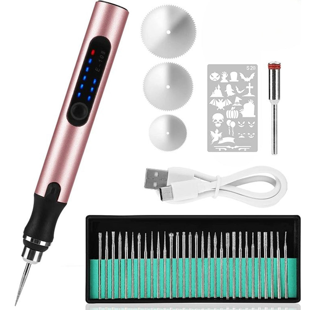 Skanto | Stylo Graveur USB Rechargeable | Précis et Silencieux | Métal, Vitesse Ajustable