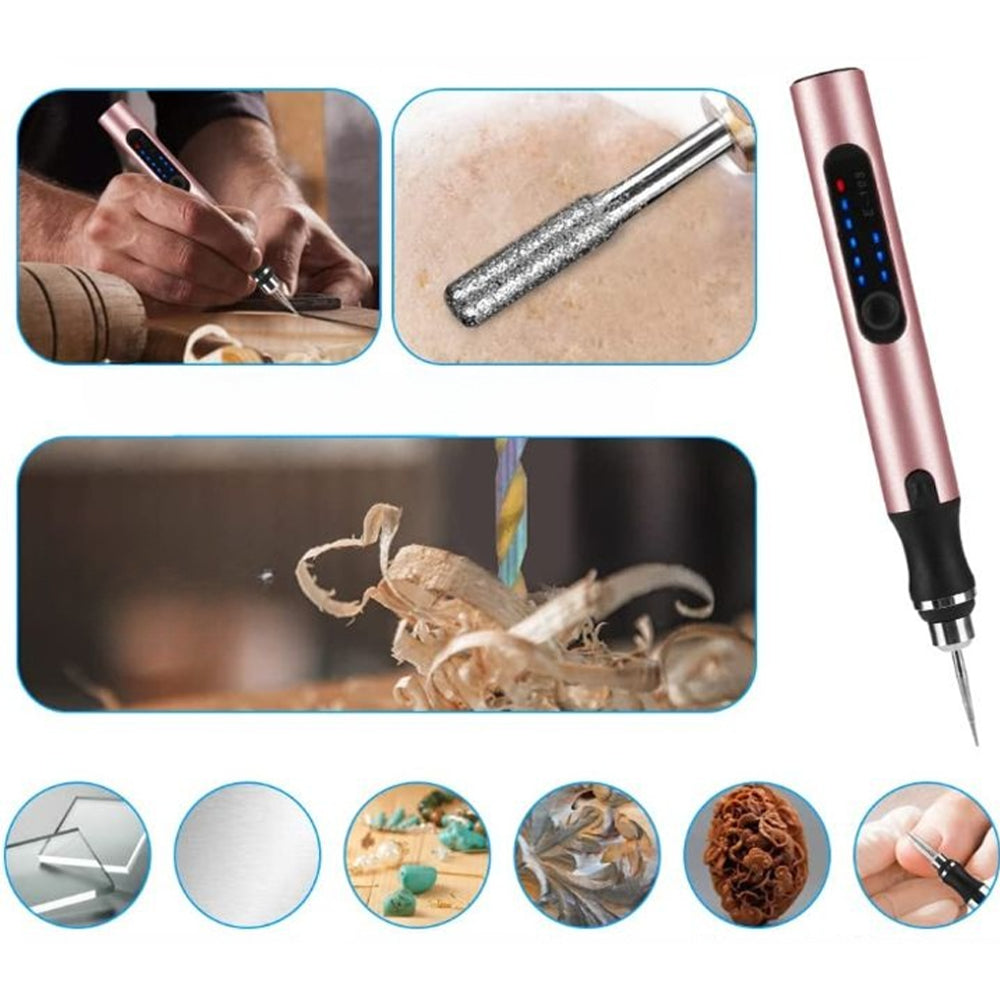 Skanto | Stylo Graveur USB Rechargeable | Précis et Silencieux | Métal, Vitesse Ajustable