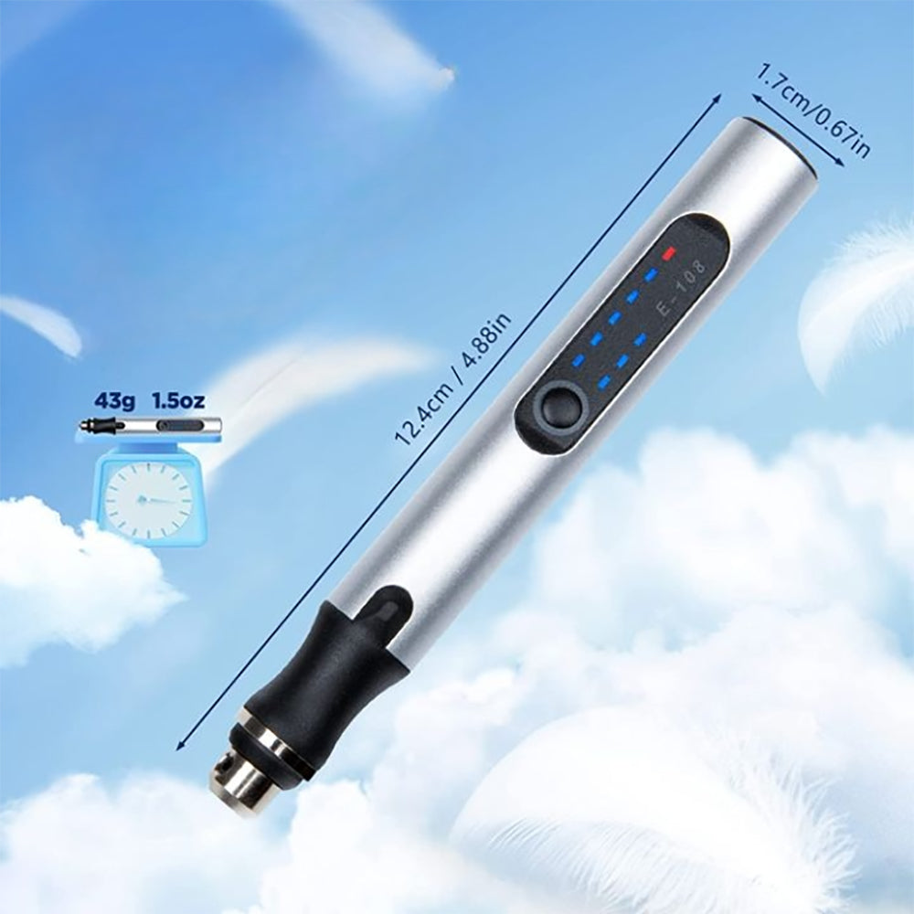 Skanto | Stylo Graveur USB Rechargeable | Précis et Silencieux | Métal, Vitesse Ajustable