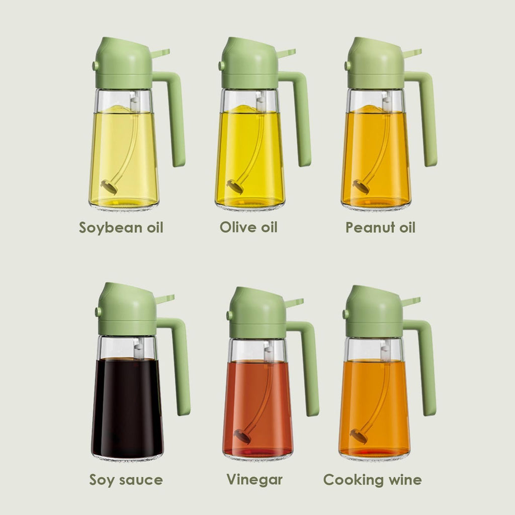 Skanto | Bouteille Distributeur d'Huile 2-en-1 | Pompes et Distributeurs d'Huile | Cuisine Saine