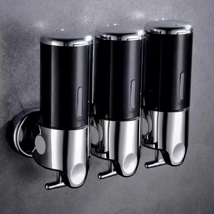 Distributeur de savon mural | Acier inoxydable & ABS | Design moderne | Gain de place & Rechargeable