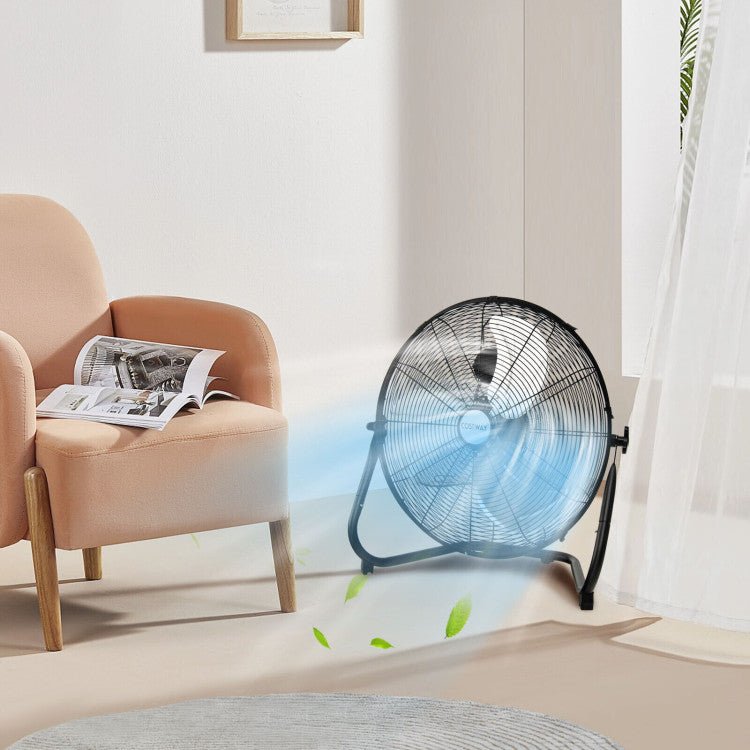 Ventilateur de sol industriel haute performance de 20 pouces