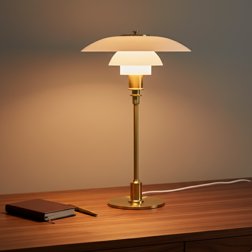 Lampe de Table en Verre de Style Scandinave - Éclairage Minimaliste LED de Chevet et de Bureau
