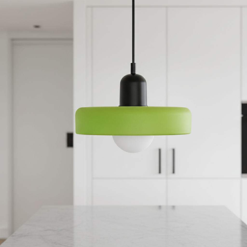 Luminaire en Verre Inspiré du Bauhaus – Éclairage Suspendu Moderne pour Cuisine