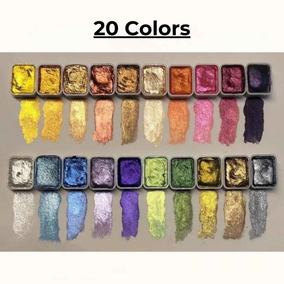 Aquarelle nacrée – Brillance intense et teintes radieuses