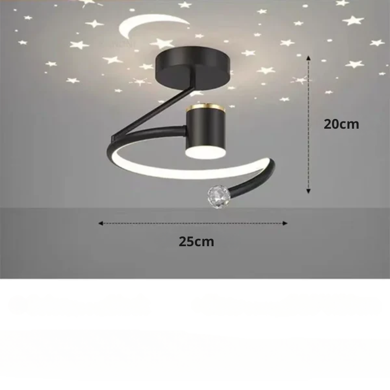 Skanto | Lampes de plafond LED avec ciel étoilé – Design moderne de suspension pour chambre d'enfant et salon