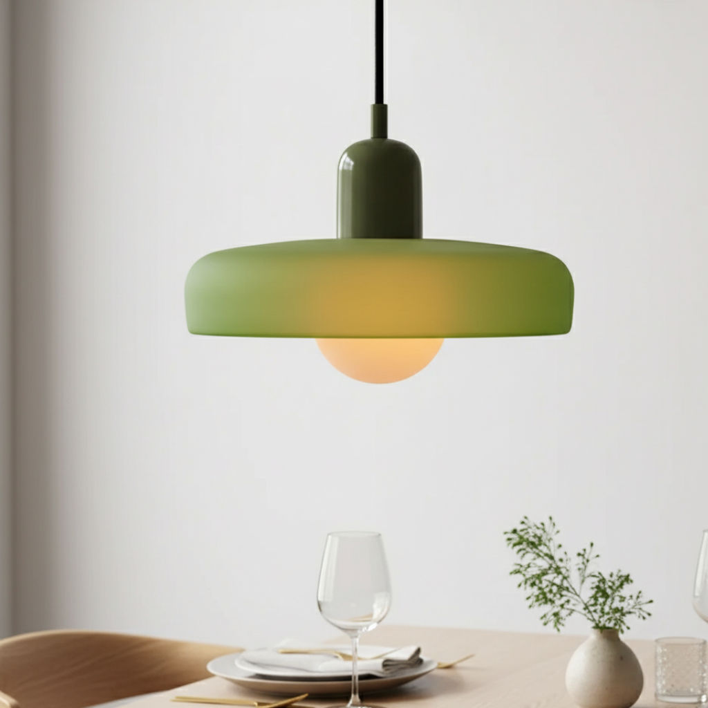Luminaire en Verre Inspiré du Bauhaus – Éclairage Suspendu Moderne pour Cuisine