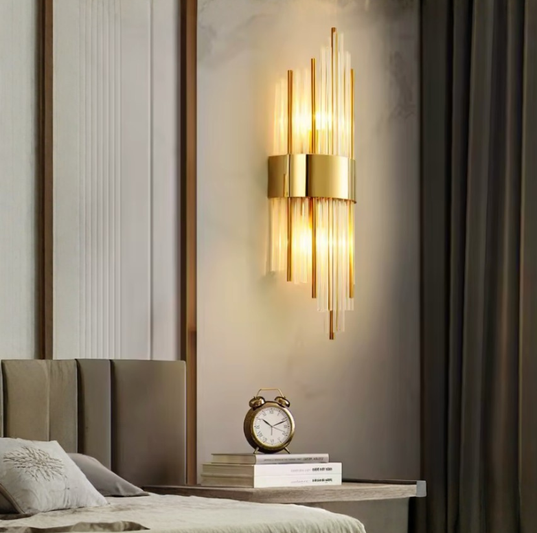 Applique Murale en Cristal Élégante - Lampes Murales LED Ajustables pour Espaces Modernes