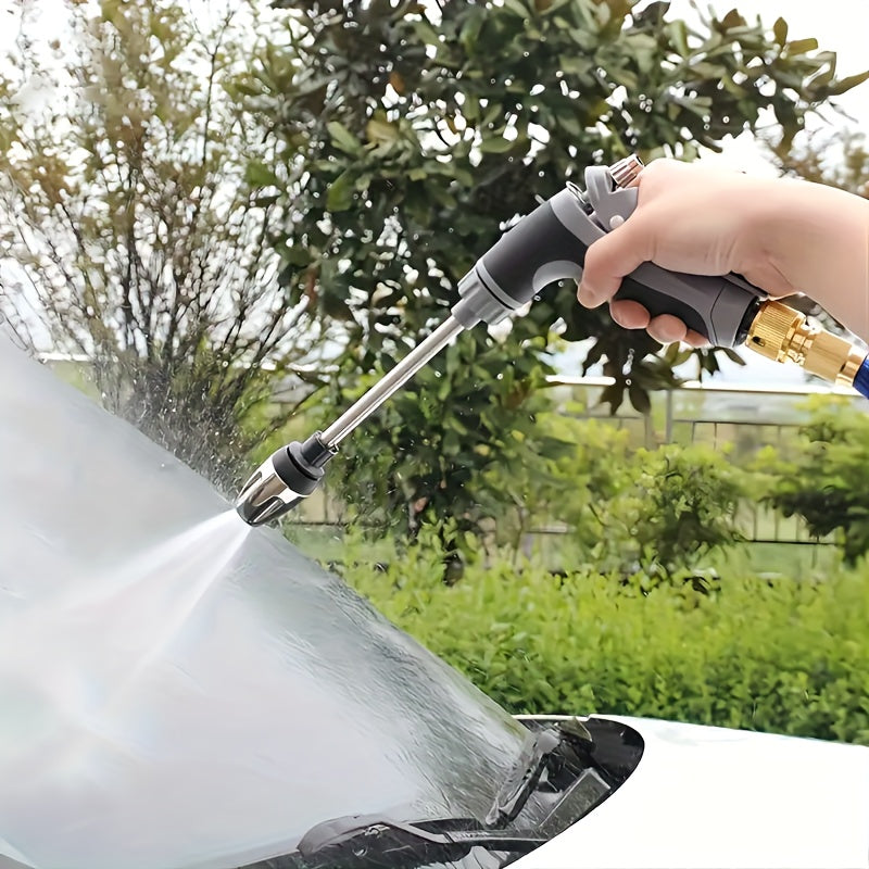 AQUABLAST - Pistolet à eau de jardin haute pression avec canon à mousse et pulvérisateur à long manche