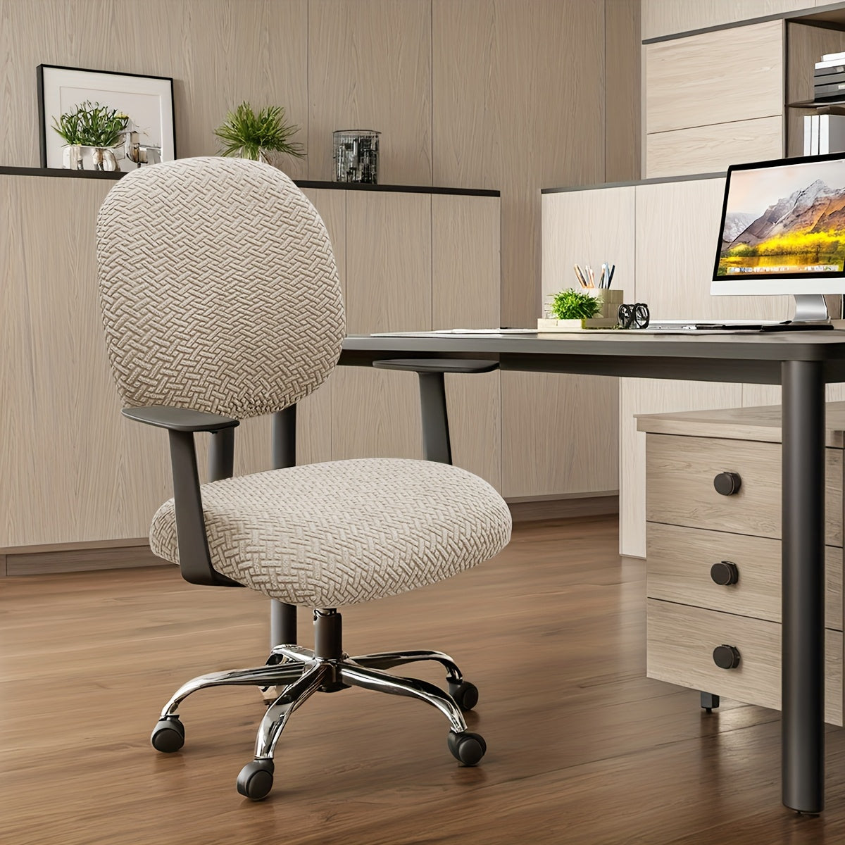 OFFICEGUARD – Ensemble de housses élastiques pour chaise/dos pour un nettoyage facile