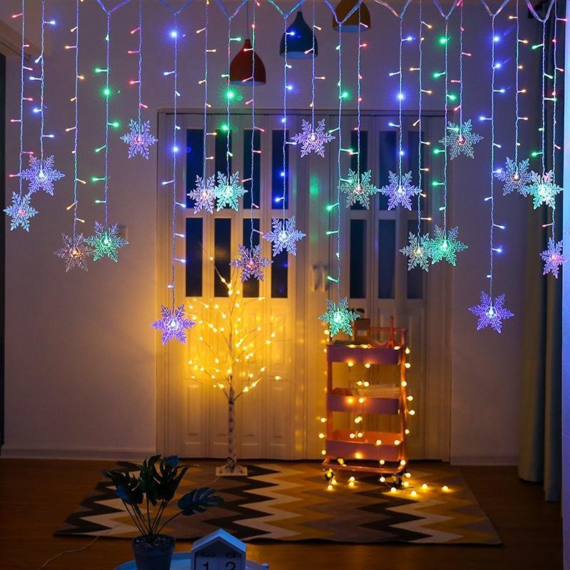 Skanto | Guirlande LED avec Flocons de Neige | Intérieur & Extérieur
