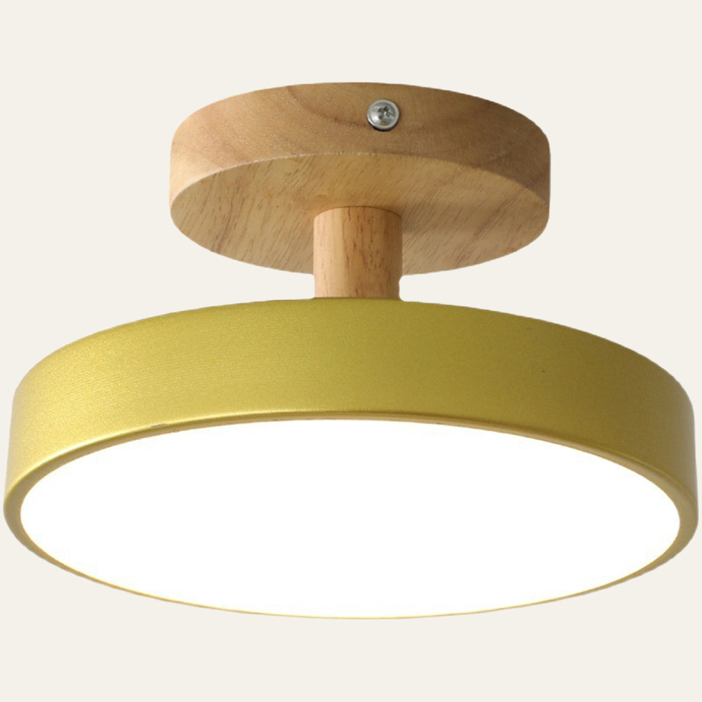 Nörd – Plafonnier Scandinave avec Base en Bois & Design Pastel Doux