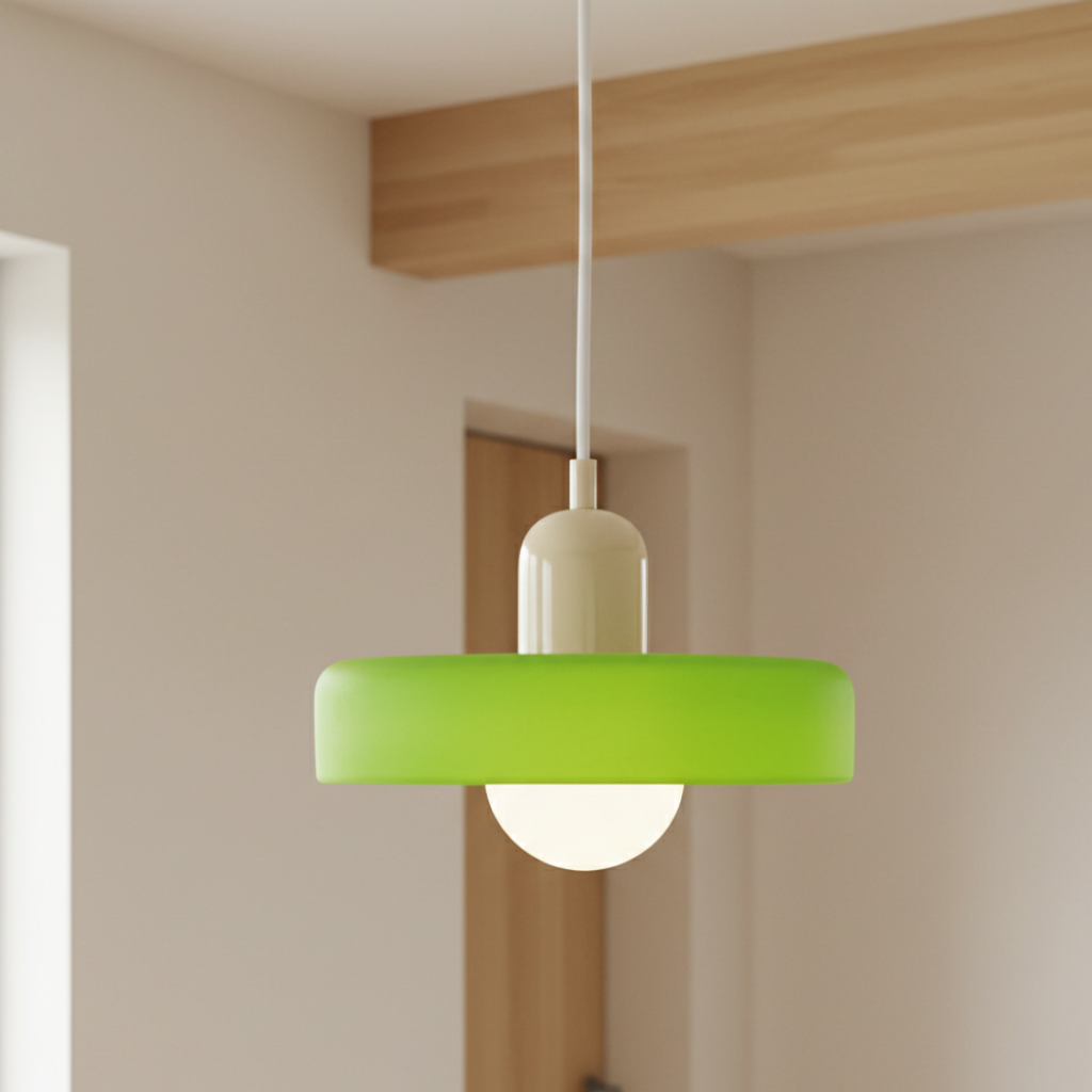 Luminaire en Verre Inspiré du Bauhaus – Éclairage Suspendu Moderne pour Cuisine