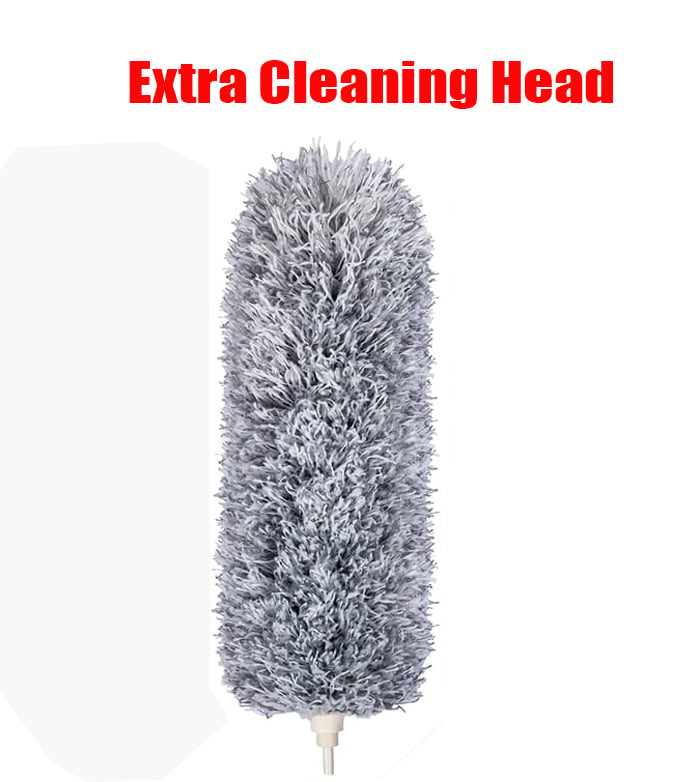 FlexDuster | Duster télescopique avec tête en microfibre extra longue (3 têtes de nettoyage de remplacement gratuites)