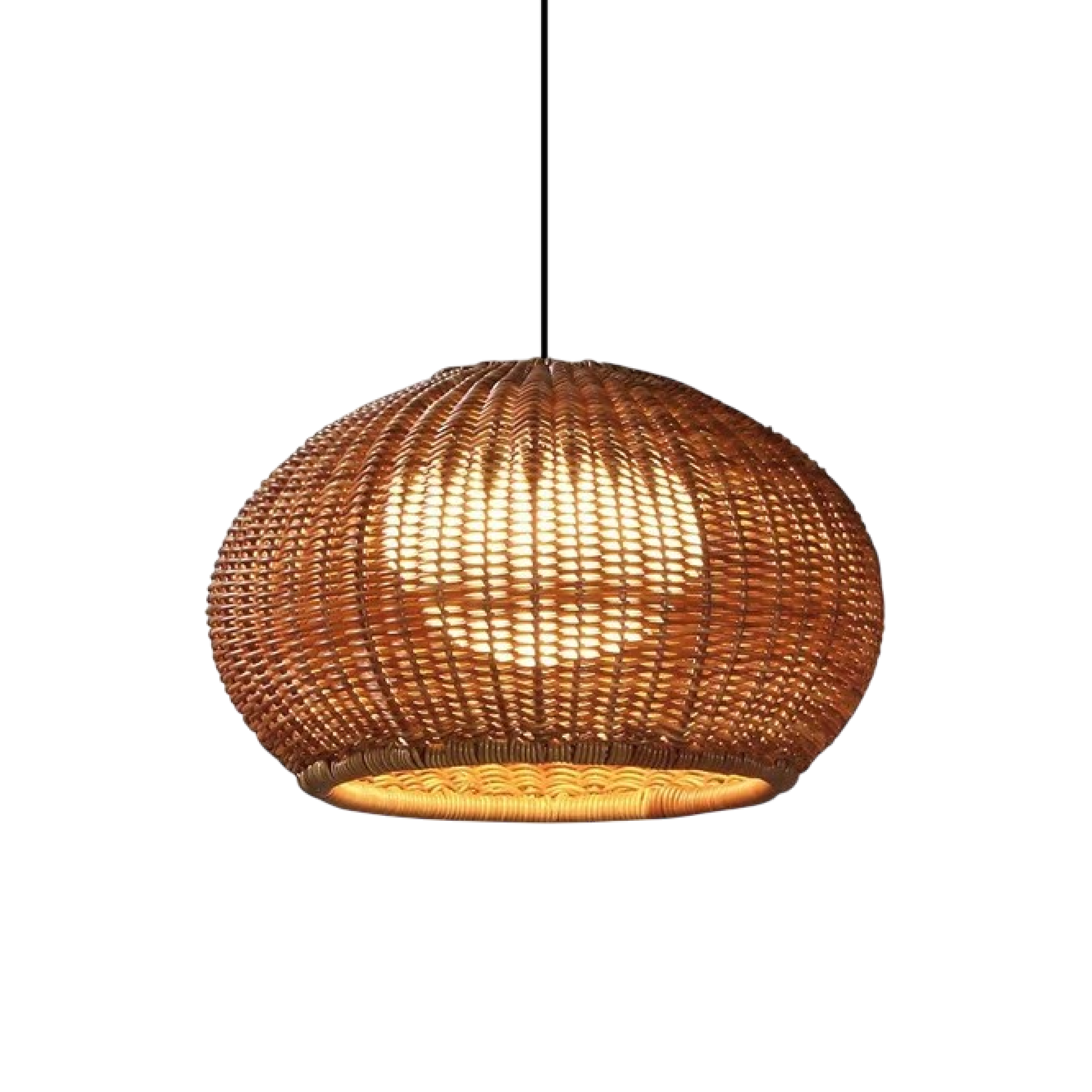 Lampe de plafond en bambou tressé biologique