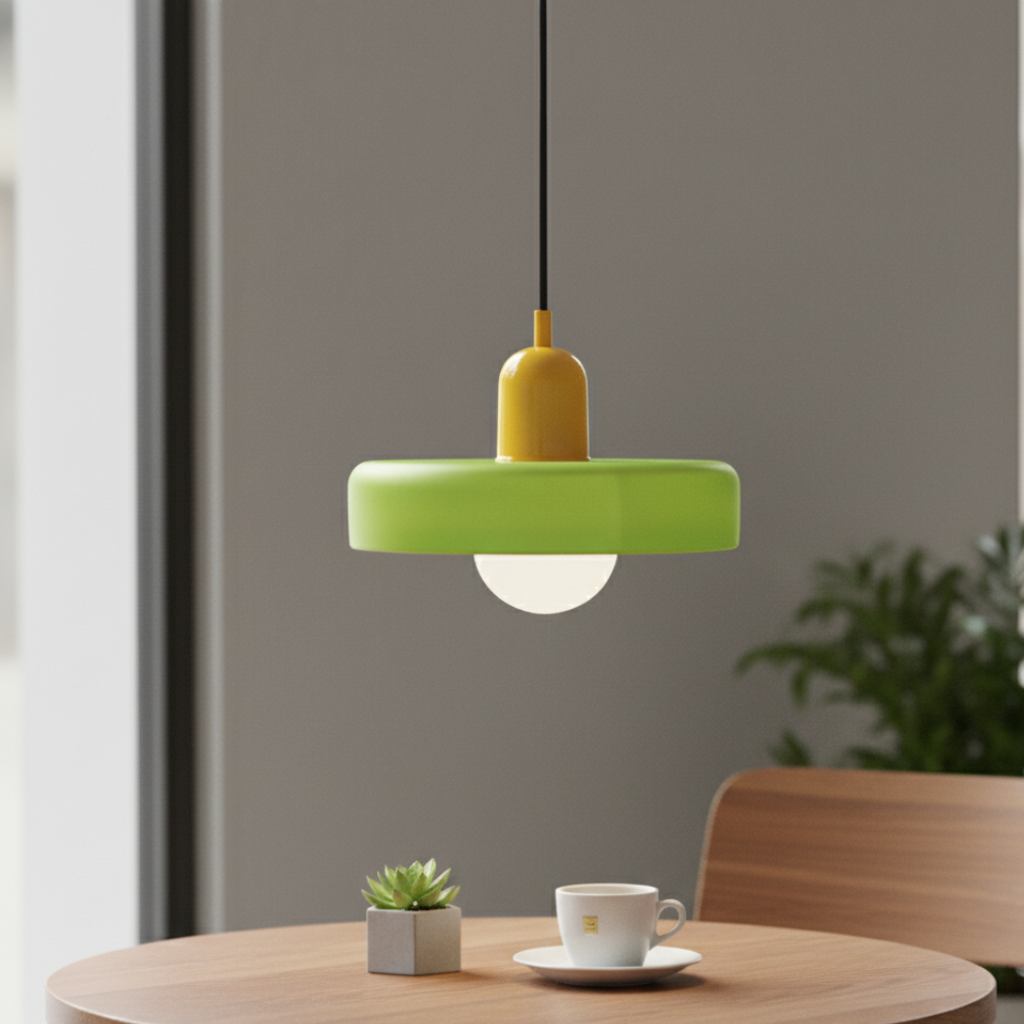 Luminaire en Verre Inspiré du Bauhaus – Éclairage Suspendu Moderne pour Cuisine