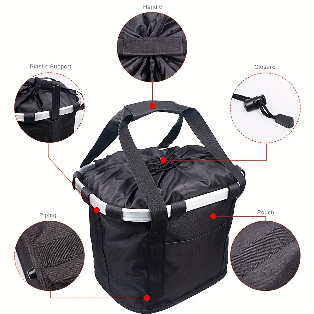 Panier de vélo pliable – Haute capacité et solide capacité de charge pour vélos et animaux