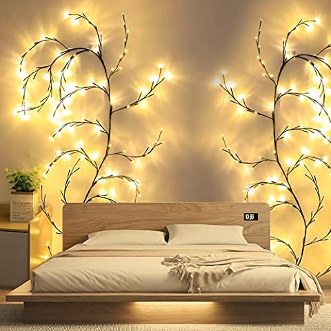 Guirlandes de Fées à LED en Vigne avec Télécommande & Différents Modes