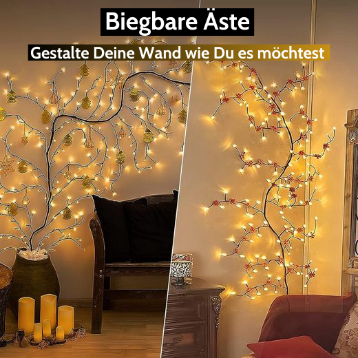 Guirlandes de Fées à LED en Vigne avec Télécommande & Différents Modes