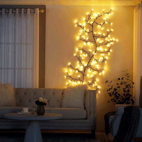 Guirlandes de Fées à LED en Vigne avec Télécommande & Différents Modes