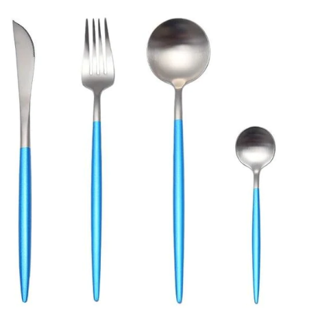 Skanto | Couverts de Luxe en Acier Inoxydable 24 Pièces Or-Argent - RoyalGlow