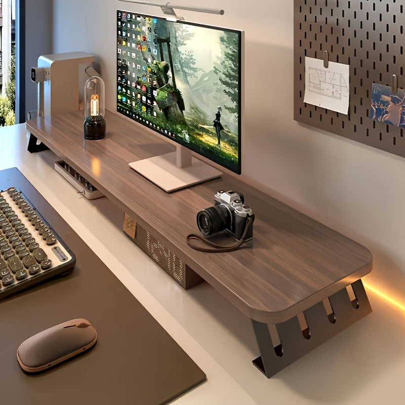 POSTUREPRO - Support d'écran en bois gain de place pour bureau à domicile et utilisation de portable
