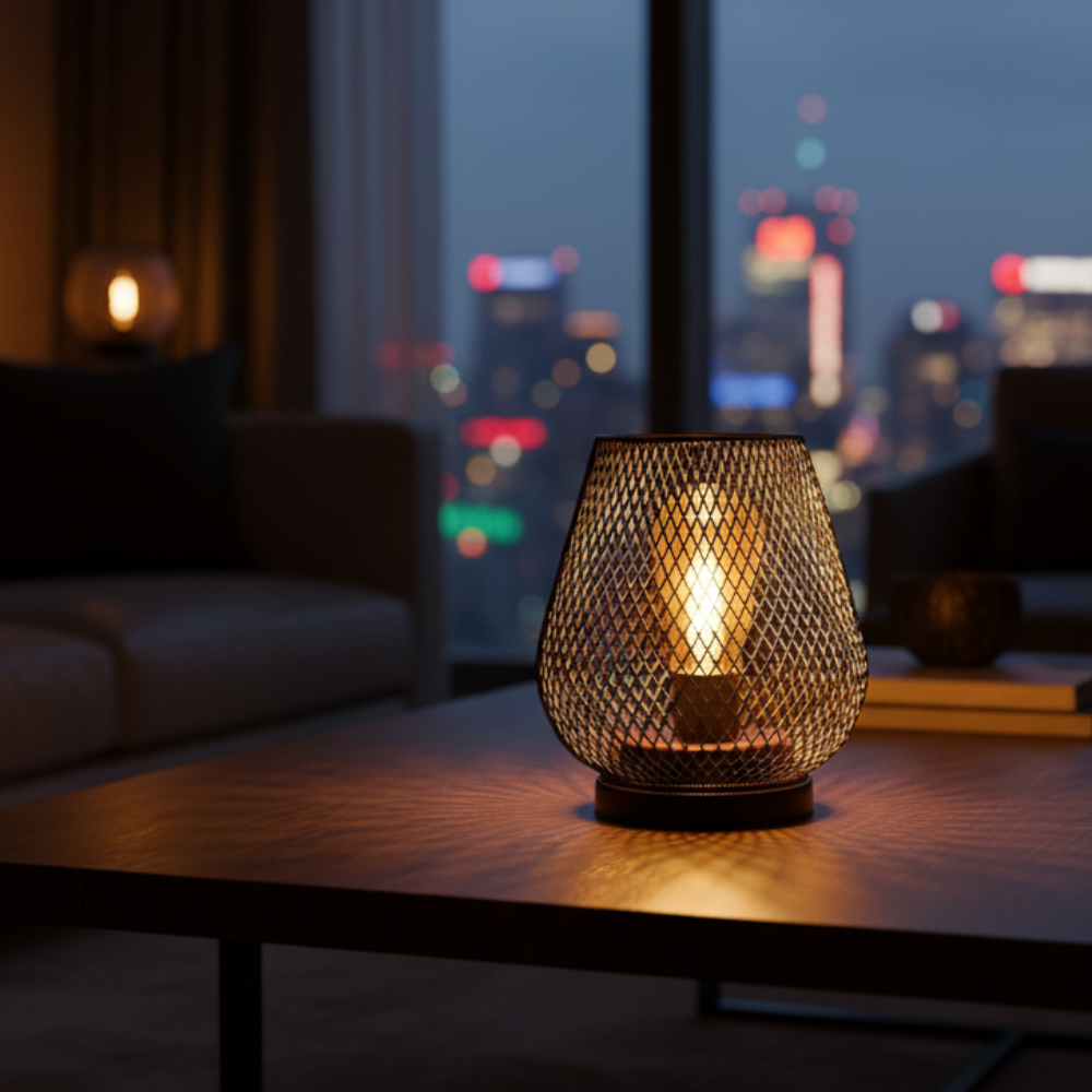 Ensemble de 2 lampes modernes en fer sans fil - Éclairages portables pour une utilisation intérieure et extérieure
