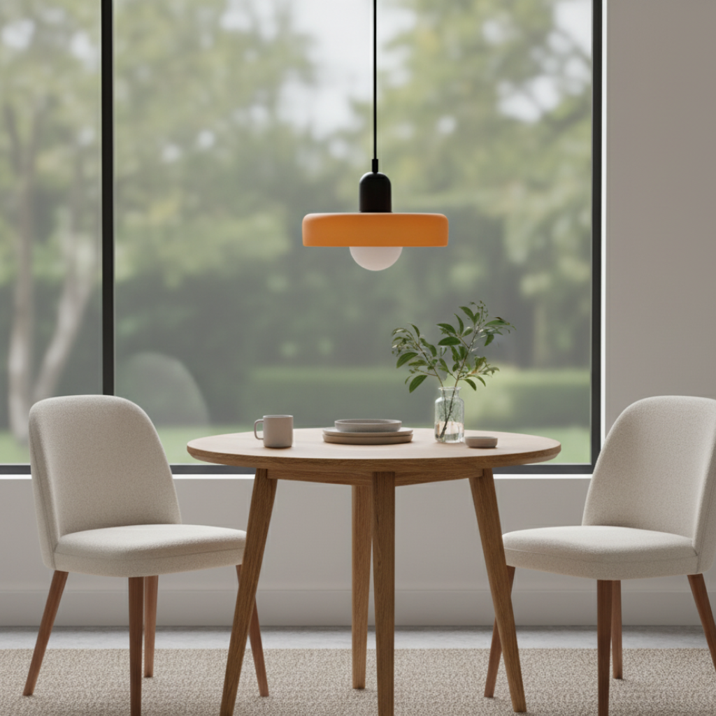 Luminaire en Verre Inspiré du Bauhaus – Éclairage Suspendu Moderne pour Cuisine
