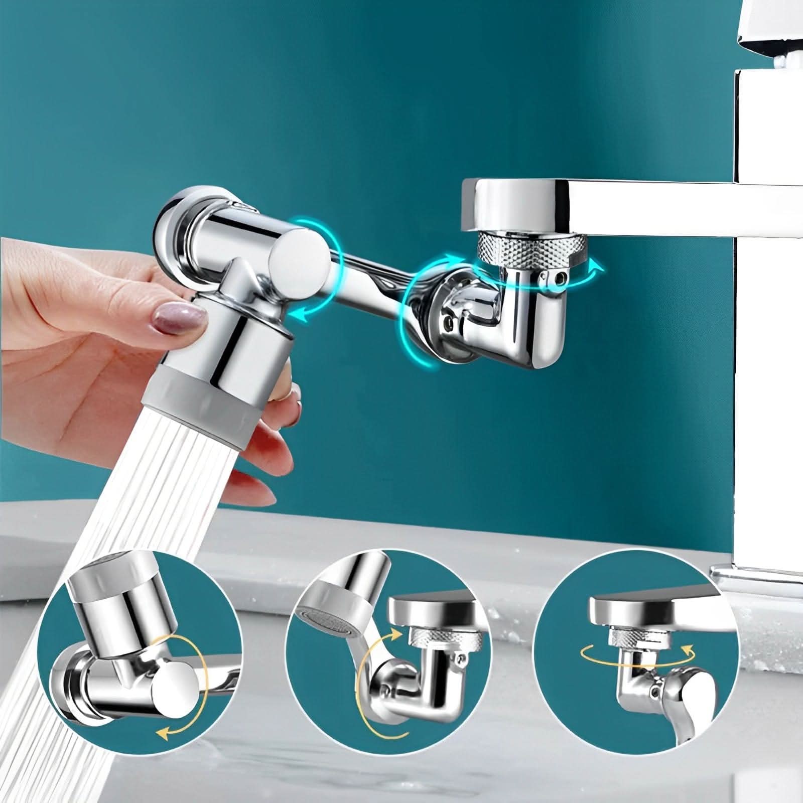 Extension de robinet rotatif pour un nettoyage facile