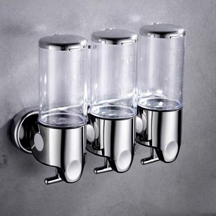 Distributeur de savon mural | Acier inoxydable & ABS | Design moderne | Gain de place & Rechargeable