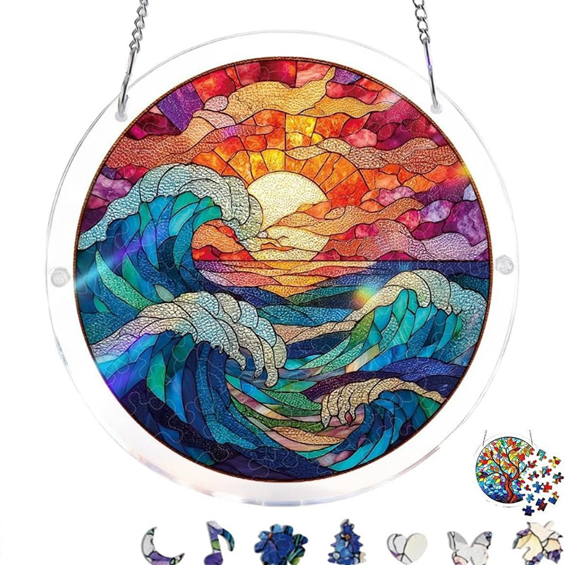RadianceFlow™ | Attrape-lumière avec un fascinant design de coucher de soleil océanique