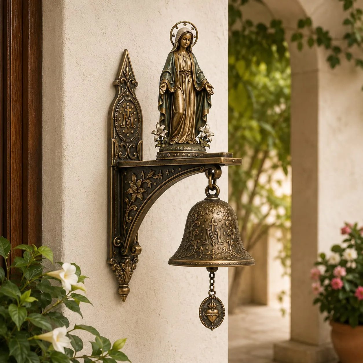 Horloge Murale en Bronze pour Prière et Autel Domestique