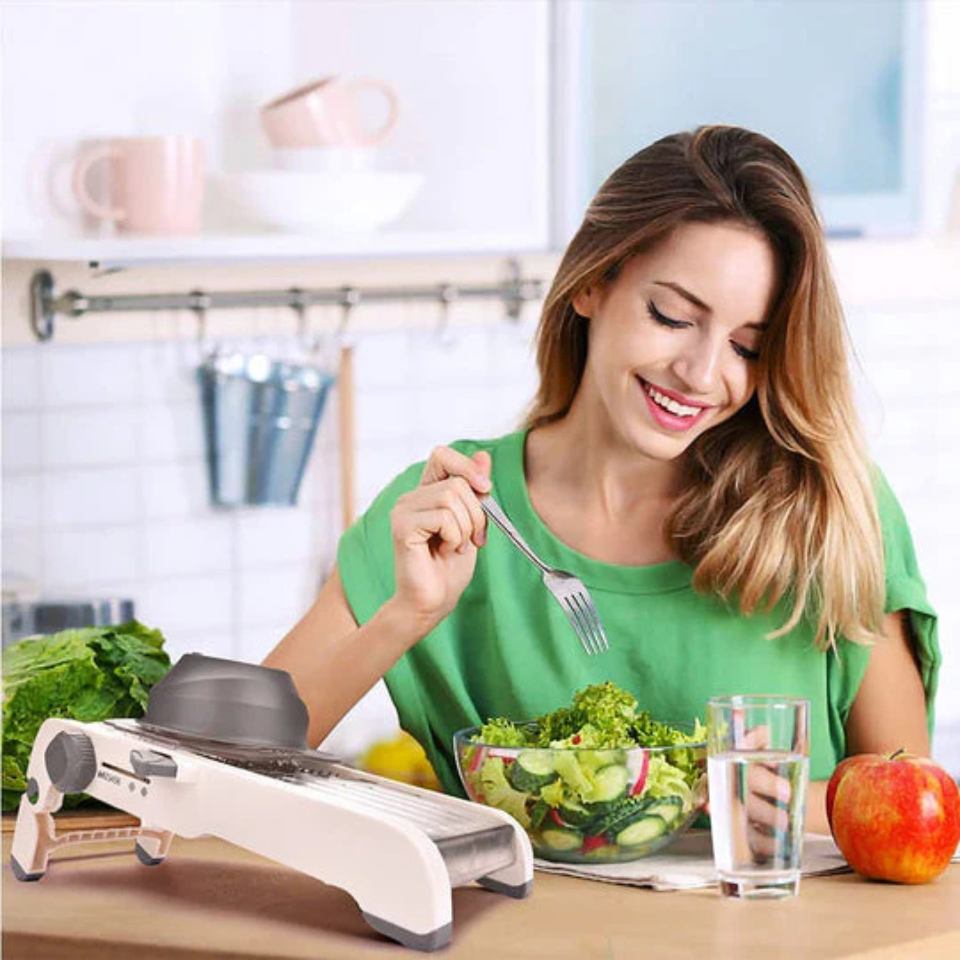 Mandoline réglable pour des tranches rapides