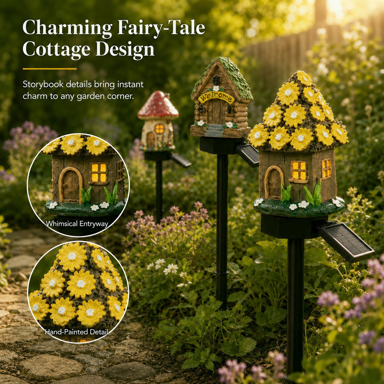 MUSHLUNA – Lampe de jardin champignon solaire pour une décoration extérieure enchanteresse