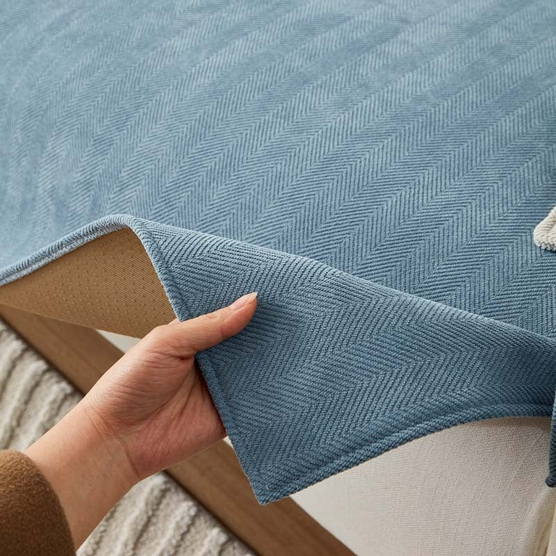 AestheticCover™ | Housse de canapé en tissu chenille avec motif en chevrons