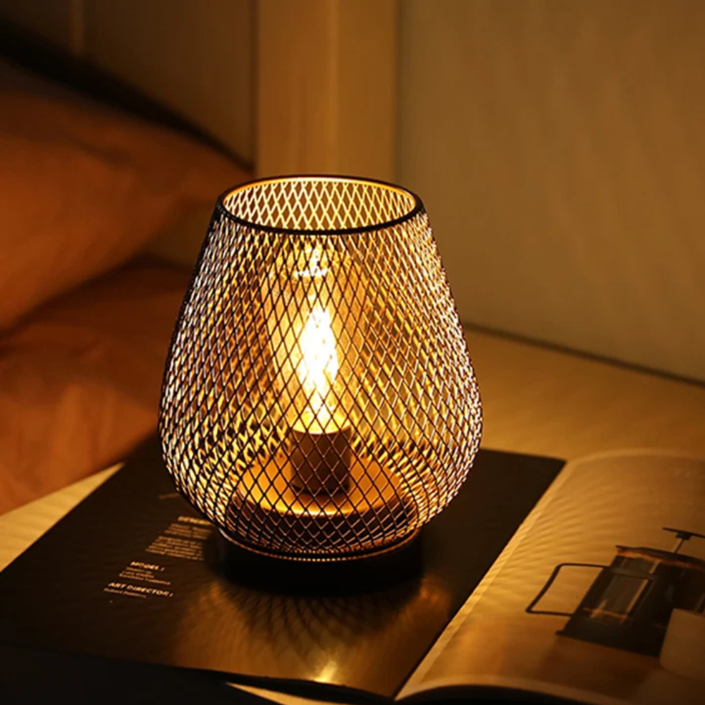 Ensemble de 2 lampes modernes en fer sans fil - Éclairages portables pour une utilisation intérieure et extérieure