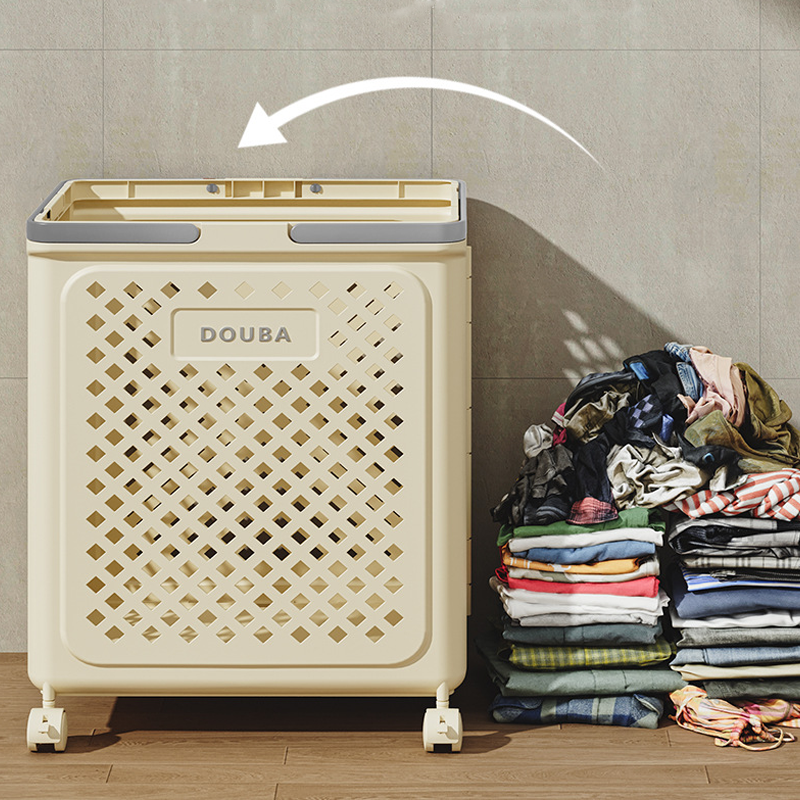 Panier à linge grande capacité avec roues, pliable