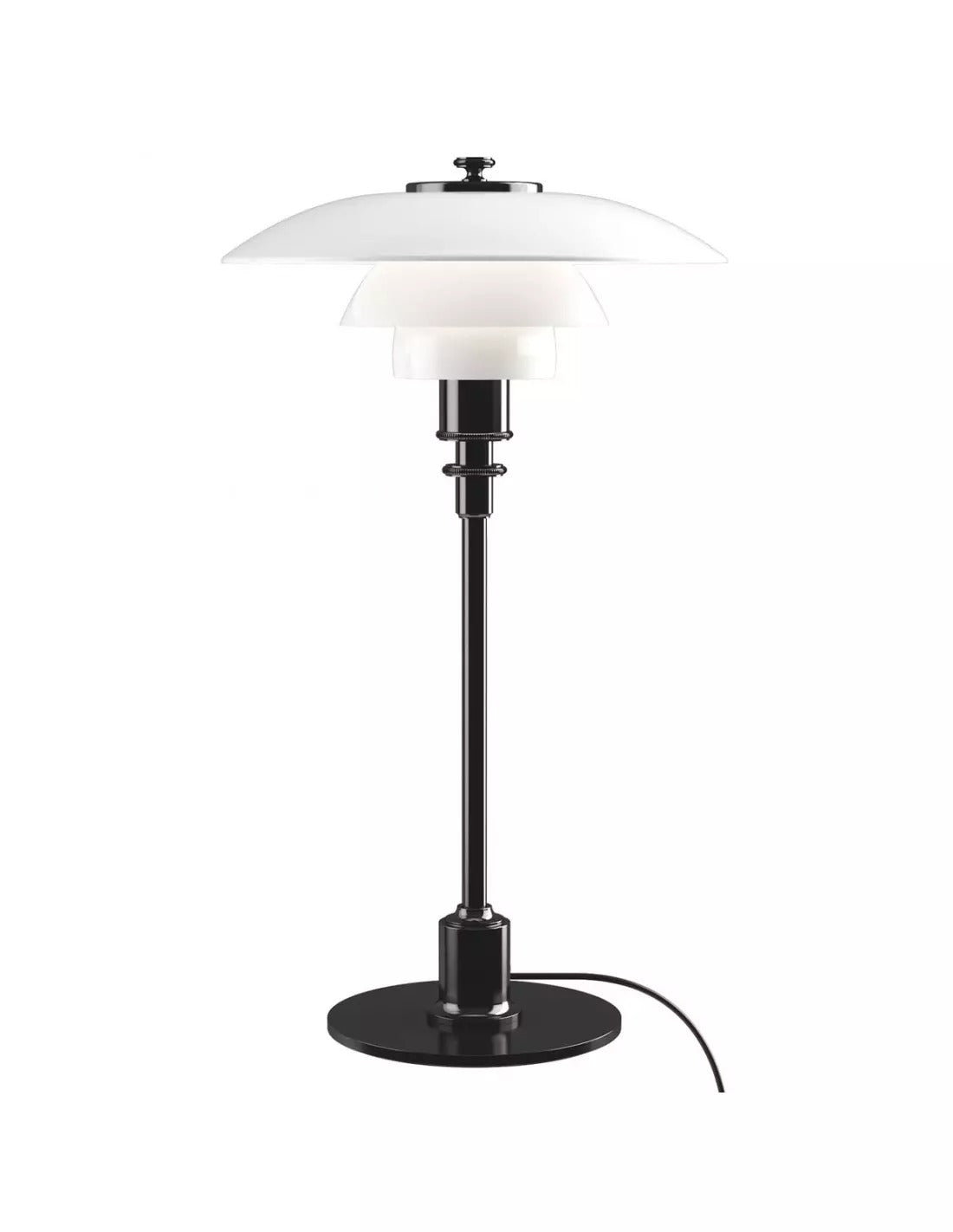 Lampe de table danoise en métal en forme de disque