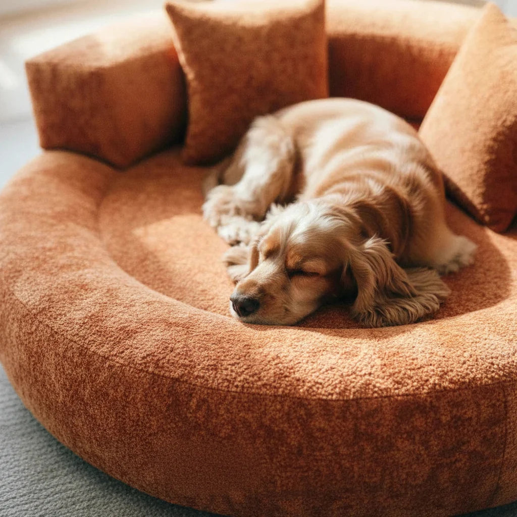 DREAMTAIL – Lit pour animaux en forme de donut avec coussin pour un confort quotidien