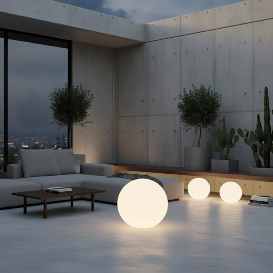 SphereGlow | Lampe à Boule Moderne Écologique et Stylée avec 16 Options de Couleurs