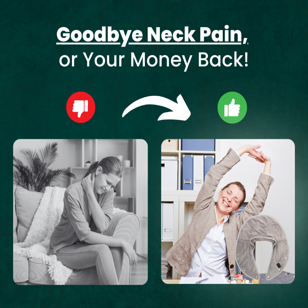 Skanto | Chauffe-nuque & Appareil de Massage | Chaleur pour le cou et les épaules pour la détente musculaire | Réglages ajustables pour la réduction du stress | Soulagement ciblé des douleurs cervicales et relaxation