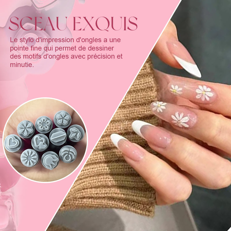 Tampon à Ongles - Stylo Tampon Simple pour l'Art des Ongles