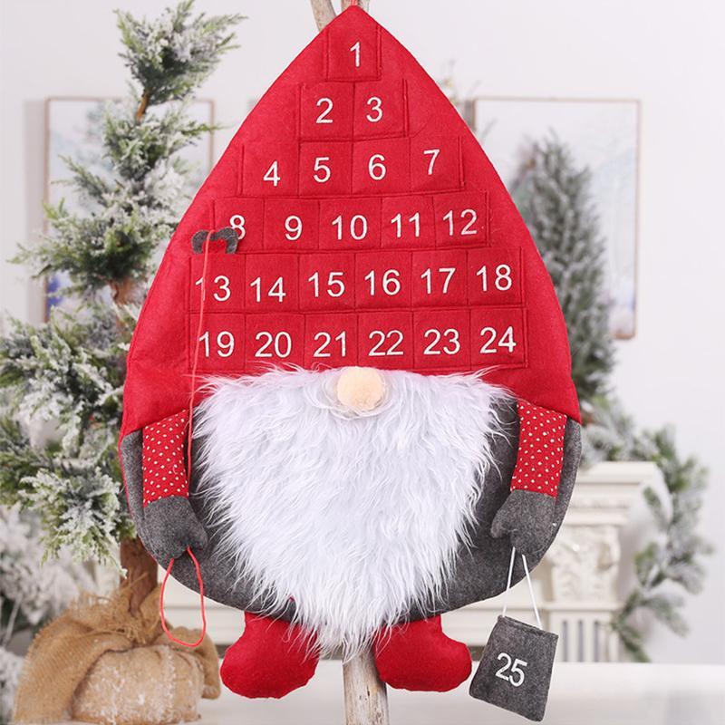Calendrier de compte à rebours de Noël avec pendentif Santa - Cadeau de Noël
