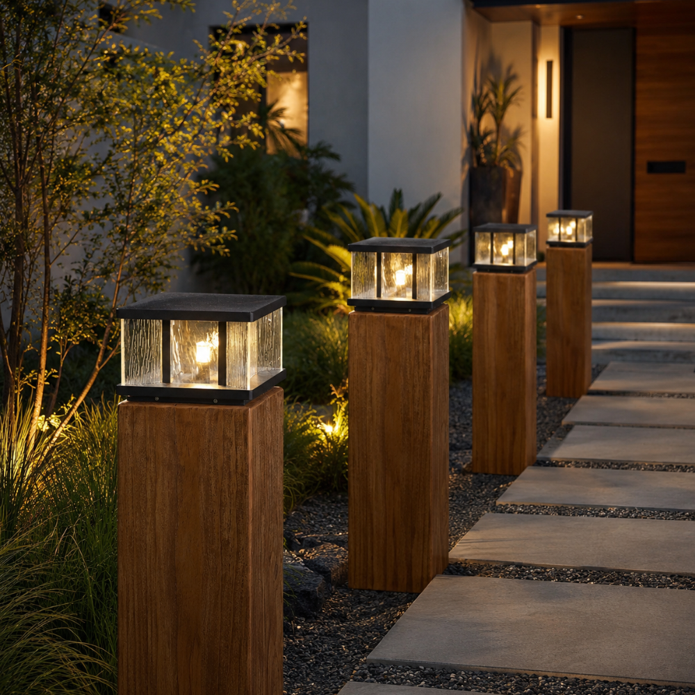 Lumière de Pilier Moderne pour Extérieur - Lampe de Pilier en Aluminium Étanche pour Allées