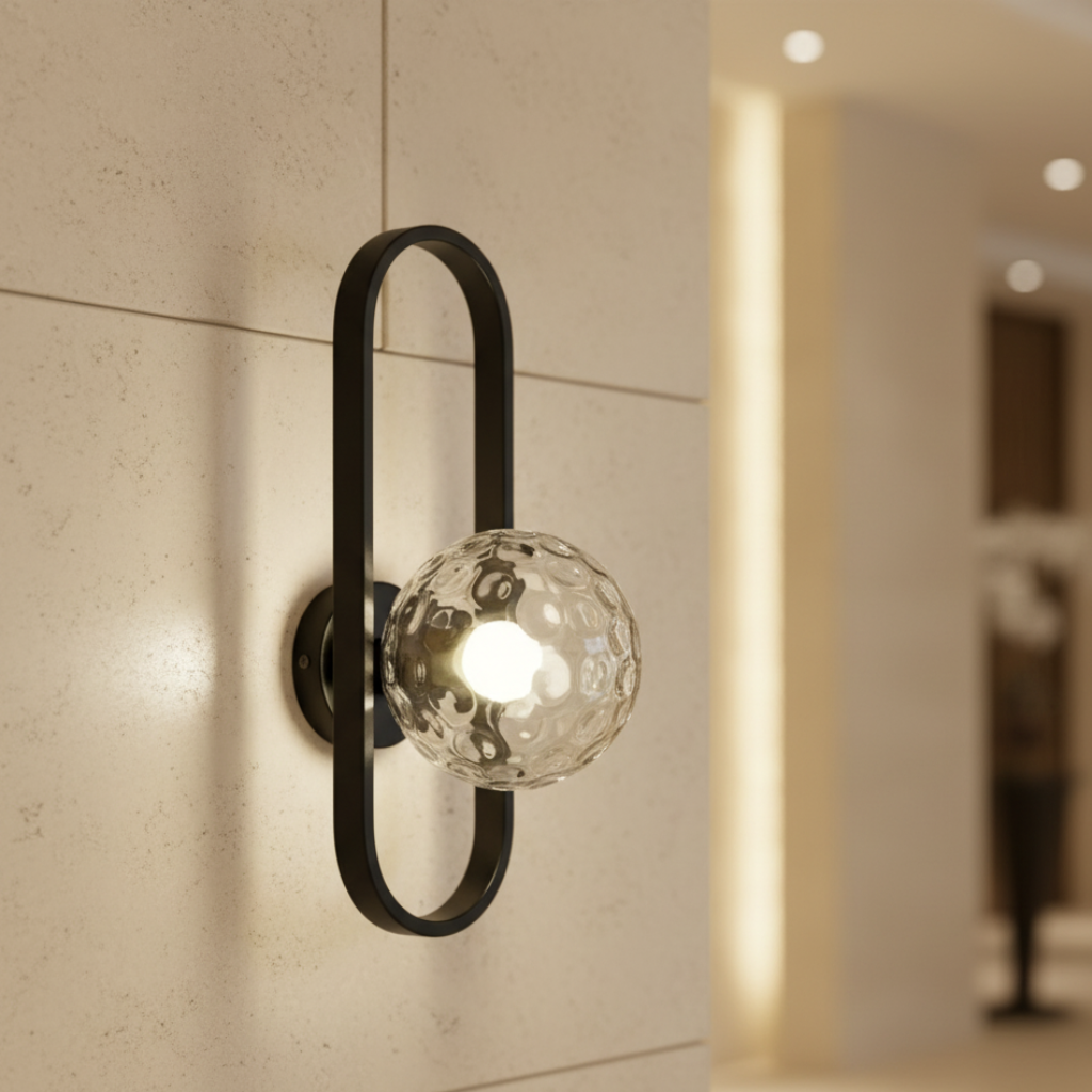 Applique Murale en Verre Élégante - Lumière Murale Moderne pour une Atmosphère Intérieure Conviviale